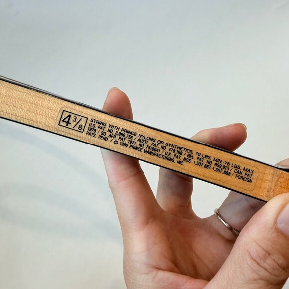 Vintage Prince Woodie Graphite Tennis Racket with Case – 4 3/8 - Picture 9 of 12